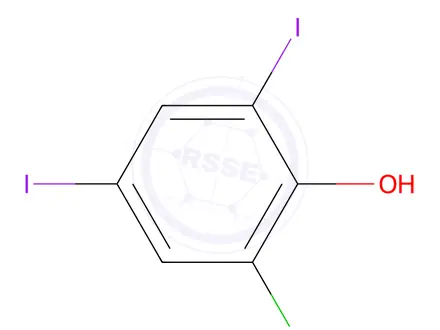Chemical structure of 2-Chloro-4,6-diiodophenol
