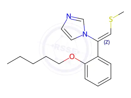 Chemical structure of (Z)-1-(2-(methylthio)-1-(2-(pentyloxy)phenyl)vinyl)-1H-imidazole