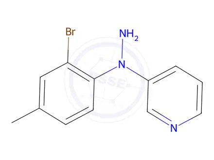 Chemical structure of 3-(1-(2-Bromo-4-methylphenyl)hydrazinyl)pyridine