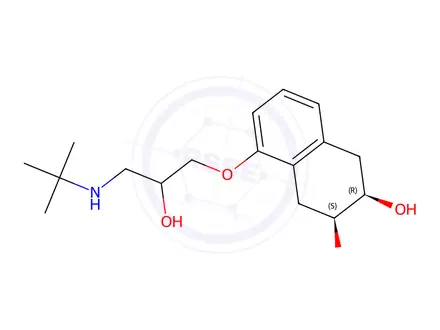Chemical structure of Nadolol in methanol