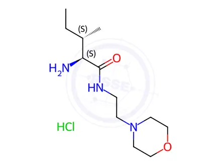 Chemical structure of (2S,3S)-2-Amino-3-methyl-N-[2-(4-morpholinyl)ethyl]pentanamide Hydrochloride