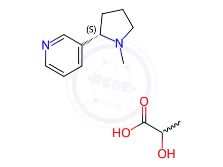 Chemical structure of Nicotine lactate