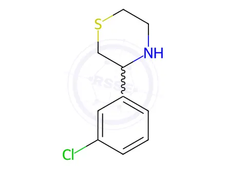 Chemical structure of 3-(3-Chlorophenyl)thiomorpholine