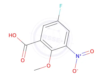 Chemical structure of 5-Fluoro-2-methoxy-3-nitro-benzoic acid