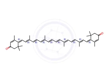 Chemical structure of Rhodoxanthin
