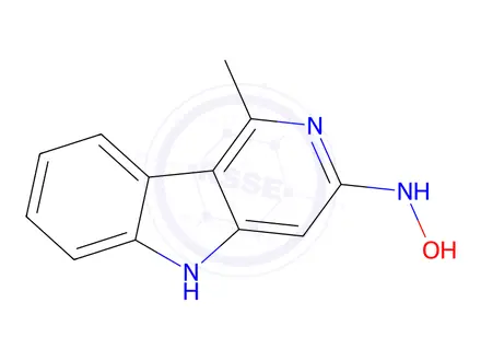 Chemical structure of N-(1-Methyl-5H-pyrido[4,3-b]indol-3-yl)hydroxylamine