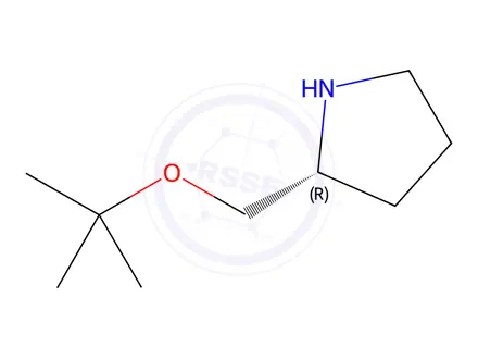 Chemical structure of Pyrrolidine, 2-[(1,1-dimethylethoxy)methyl]-, (R)-(9CI)
