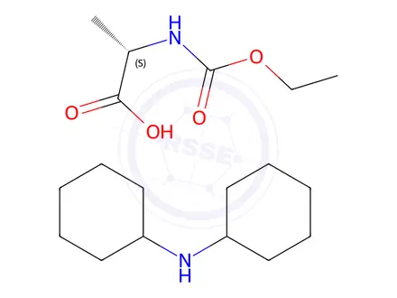 Chemical structure of dicyclohexylamine (S)-2-((ethoxycarbonyl)amino)propanoate