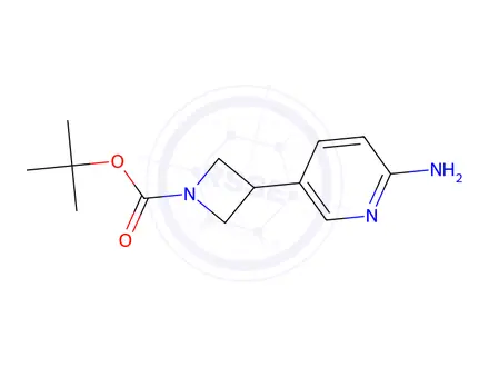 Chemical structure of TERT-BUTYL 3-(6-AMINOPYRIDIN-3-YL)AZETIDINE-1-CARBOXYLATE