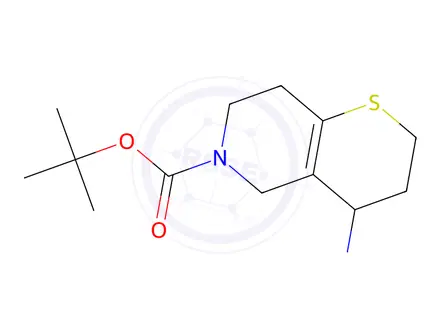 Chemical structure of tert-Butyl 4-amino-3,4,7,8-tetrahydro-2H-thiopyrano[3,2-c]pyridine-6(5H)-carboxylate