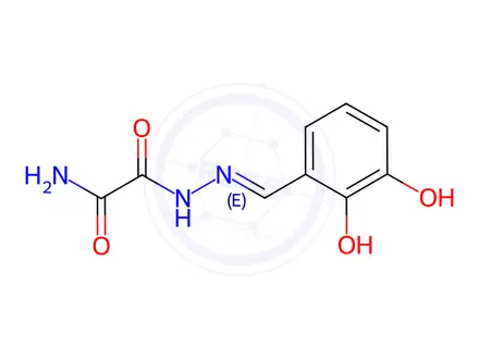 Chemical structure of Acetic acid, aminooxo-, [(2,3-dihydroxyphenyl)methylene]hydrazide (9CI)