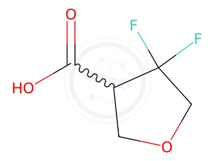 Chemical structure of 3-Furancarboxylic acid, 4,4-difluorotetrahydro-