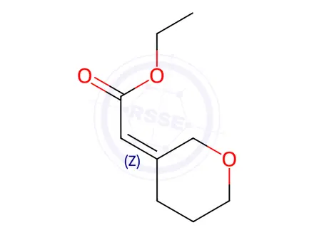 Chemical structure of (Z)-ethyl 2-(dihydro-2H-pyran-3(4H)-ylidene)acetate