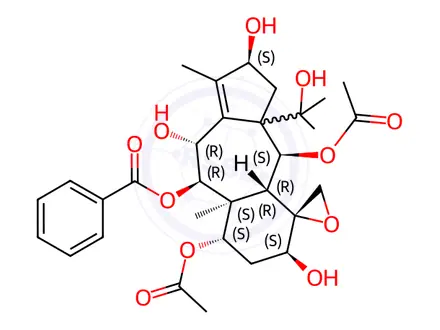 Chemical structure of 9-Deacetyl-9-benzoyl-10-debenzoyl-4β,20-epoxytaxchinin A