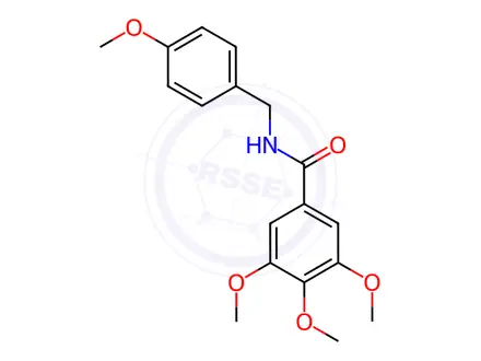 Chemical structure of 3,4,5-trimethoxy-N-(4-methoxybenzyl)benzamide