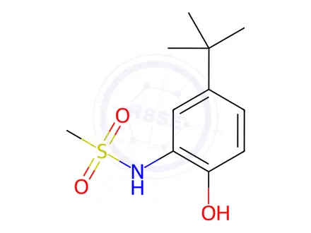 Chemical structure of N-(5-(tert-Butyl)-2-hydroxyphenyl)methanesulfonamide