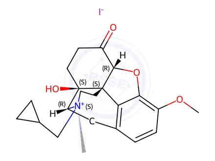 Chemical structure of N,O-Dimethyl naltrexone Iodide