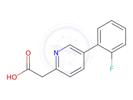 Chemical structure of 2-(5-(2-Fluorophenyl)pyridin-2-yl)acetic acid
