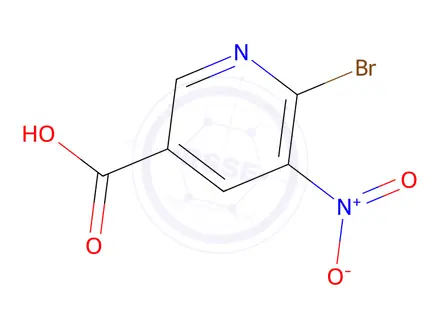 Chemical structure of 6-Bromo-5-nitronicotinic acid