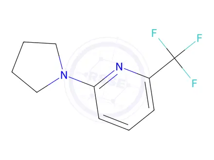 Chemical structure of 2-(Pyrrolidin-1-yl)-6-(trifluoromethyl)pyridine