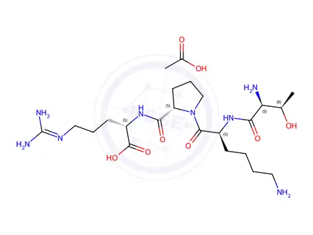 Chemical structure of Tuftsin Diacetate