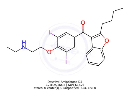 Chemical structure of Amiodarone EP Impurity B (Free Base)