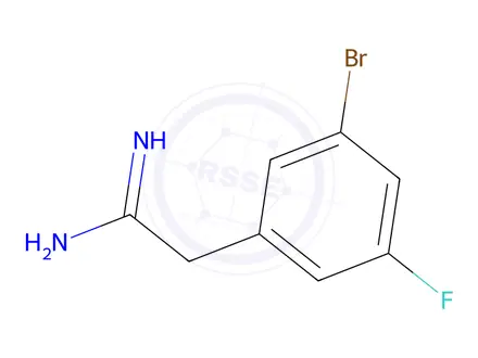 Chemical structure of 2-(3-Bromo-5-fluorophenyl)acetimidamide