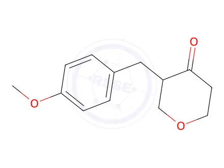 Chemical structure of 3-(4-Methoxybenzyl)dihydro-2H-pyran-4(3H)-one