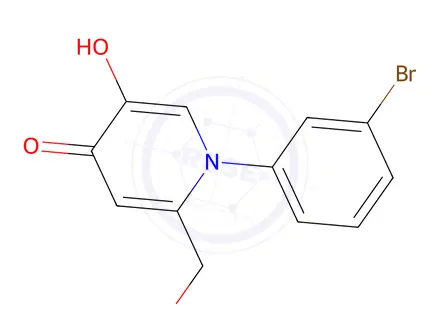 Chemical structure of 1-(3-Bromophenyl)-5-hydroxy-2-(hydroxymethyl)pyridin-4(1H)-one