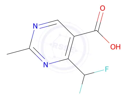 Chemical structure of 4-(Difluoromethyl)-2-methylpyrimidine-5-carboxylic acid