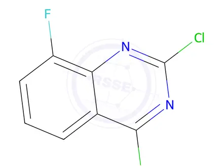 Chemical structure of 2,4-dichloro-8-fluoroquinazoline