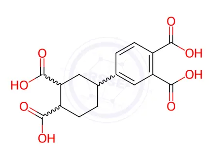 Chemical structure of 4-(3,4-Dicarboxycyclohexyl)phthalic Acid