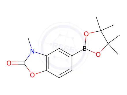 Chemical structure of 3-Methyl-5-(4,4,5,5-tetramethyl-1,3,2-dioxaborolan-2-yl)benzo[d]oxazol-2(3H)-one