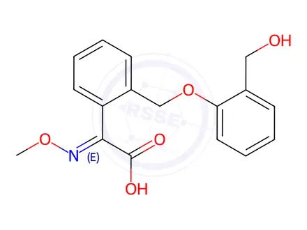 Chemical structure of (E)-Kresoxim-2-hydroxymethyl (free acid)