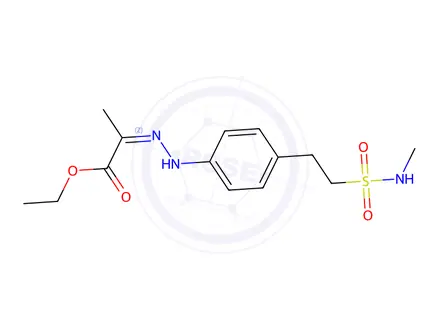 Chemical structure of Ethyl(2Z)-2-[(4-{2-[(methylamino)sulfonyl]ethyl}phenyl)hydrazono]propanoate