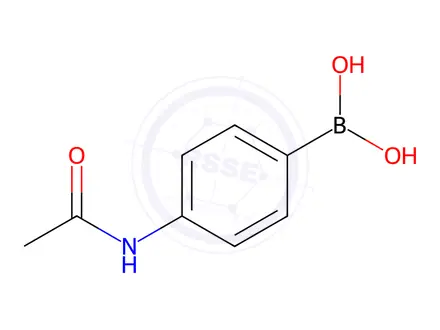 Chemical structure of 4-Acetamidophenylboronic Acid