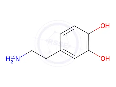 Chemical structure of Dopamine-15N