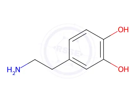 Chemical structure of Dopamine