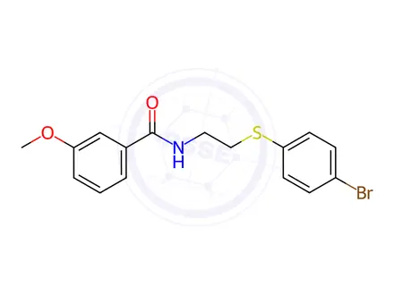 Chemical structure of N-{2-[(4-bromophenyl)sulfanyl]ethyl}-3-methoxybenzamide