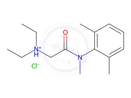 Chemical structure of Acetamide, 2-(diethylamino)-N-(2,6-dimethylphenyl)-N-methyl-, hydrochloride (1:1)