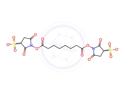 Chemical structure of Bis(3-sulfo-N-succinimidyl) Suberate Disodium Salt