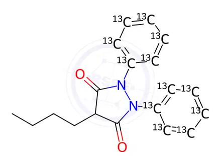 Chemical structure of Phenylbutazone-13C12