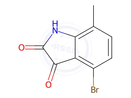 Chemical structure of 4-Bromo-7-methylisatin