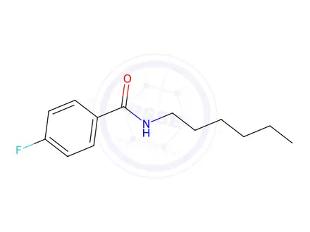 Chemical structure of 4-Fluoro-N-n-hexylbenzaMide, 97%