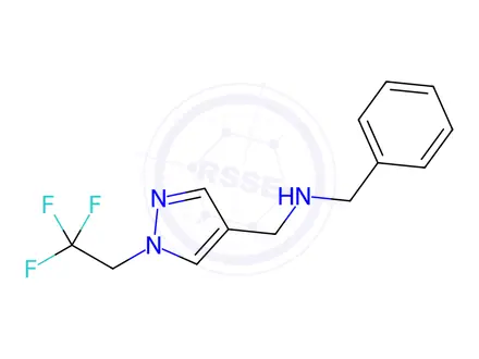 Chemical structure of benzyl{[1-(2,2,2-trifluoroethyl)-1H-pyrazol-4-yl]methyl}amine