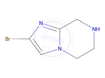 Chemical structure of Imidazo[1,2-a]pyrazine, 2-bromo-5,6,7,8-tetrahydro-