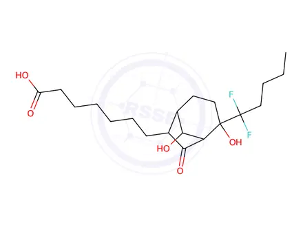 Chemical structure of 6-(6-Carboxyhexyl)-2-(1,1-difluoropentyl)2,8-dihydroxybicyclo[3.2.1]octan-7-one