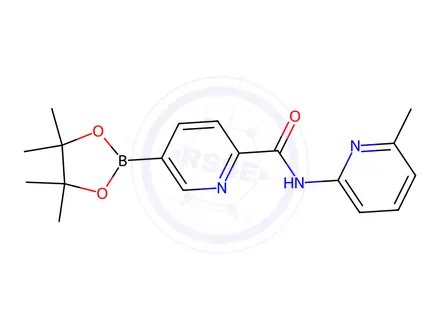 Chemical structure of N-(6-Methylpyridin-2-yl)-5-(4,4,5,5-tetramethyl-1,3,2-dioxaborolan-2-yl)picolinamide