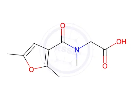 Chemical structure of N-(2,5-dimethylfuran-3-carbonyl)-N-methylglycine