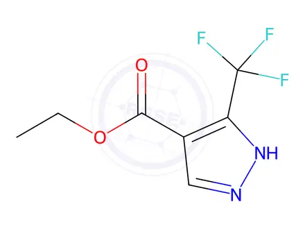Chemical structure of Ethyl 3-(Trifluoromethyl)pyrazole-4-carboxylate